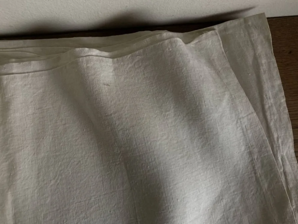 Nappe en toile fil de lin 19e L2,60m