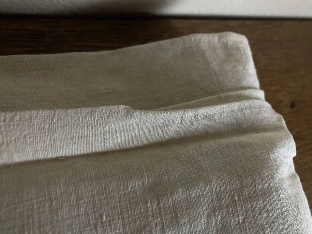 Nappe en toile fil de lin 19e L2,60m
