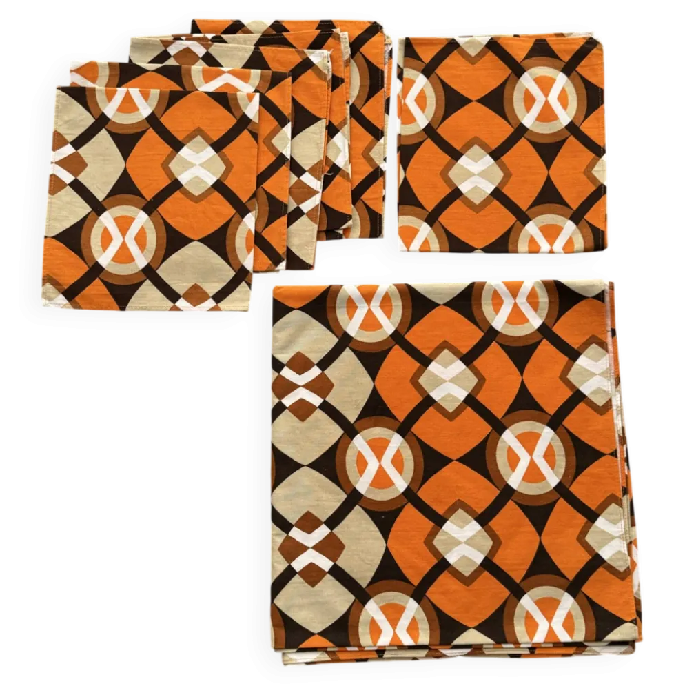 Nappe et serviettes seventies