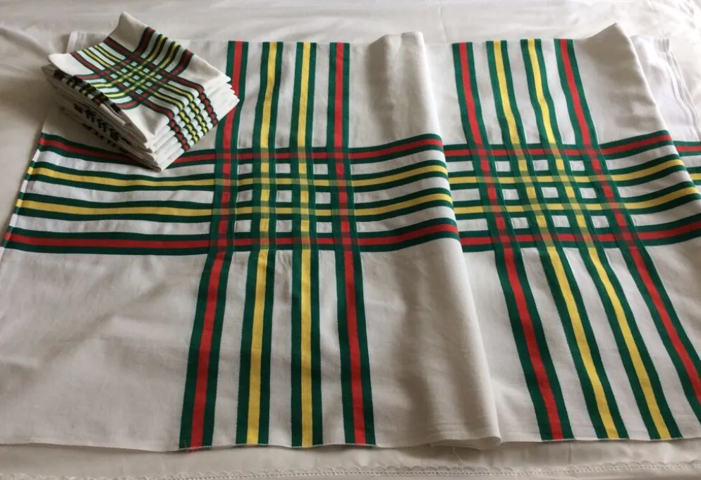 Nappe et 6 serviettes - vintage