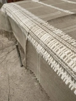 Nappe et ses 6 serviettes en fibre naturelle wabi sabi