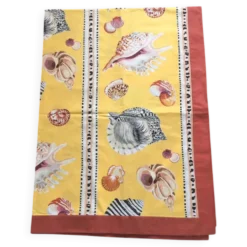 Nappe Les Coquillages Grey Watkins 140x190 cm Coton