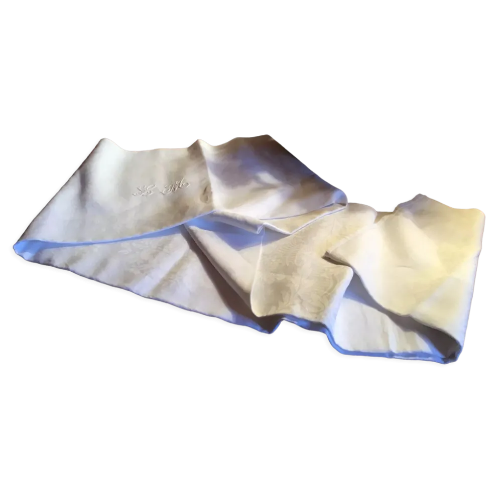 Nappe marquée LM , fin 19éme