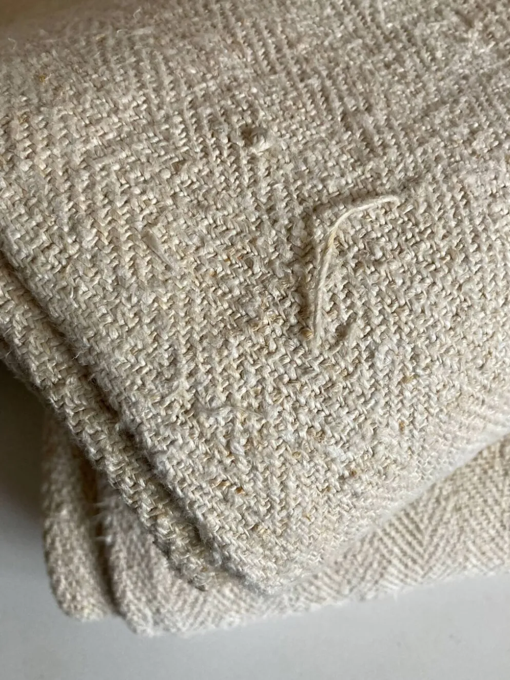 Nappe 5 mètres en toile de chanvre 19e