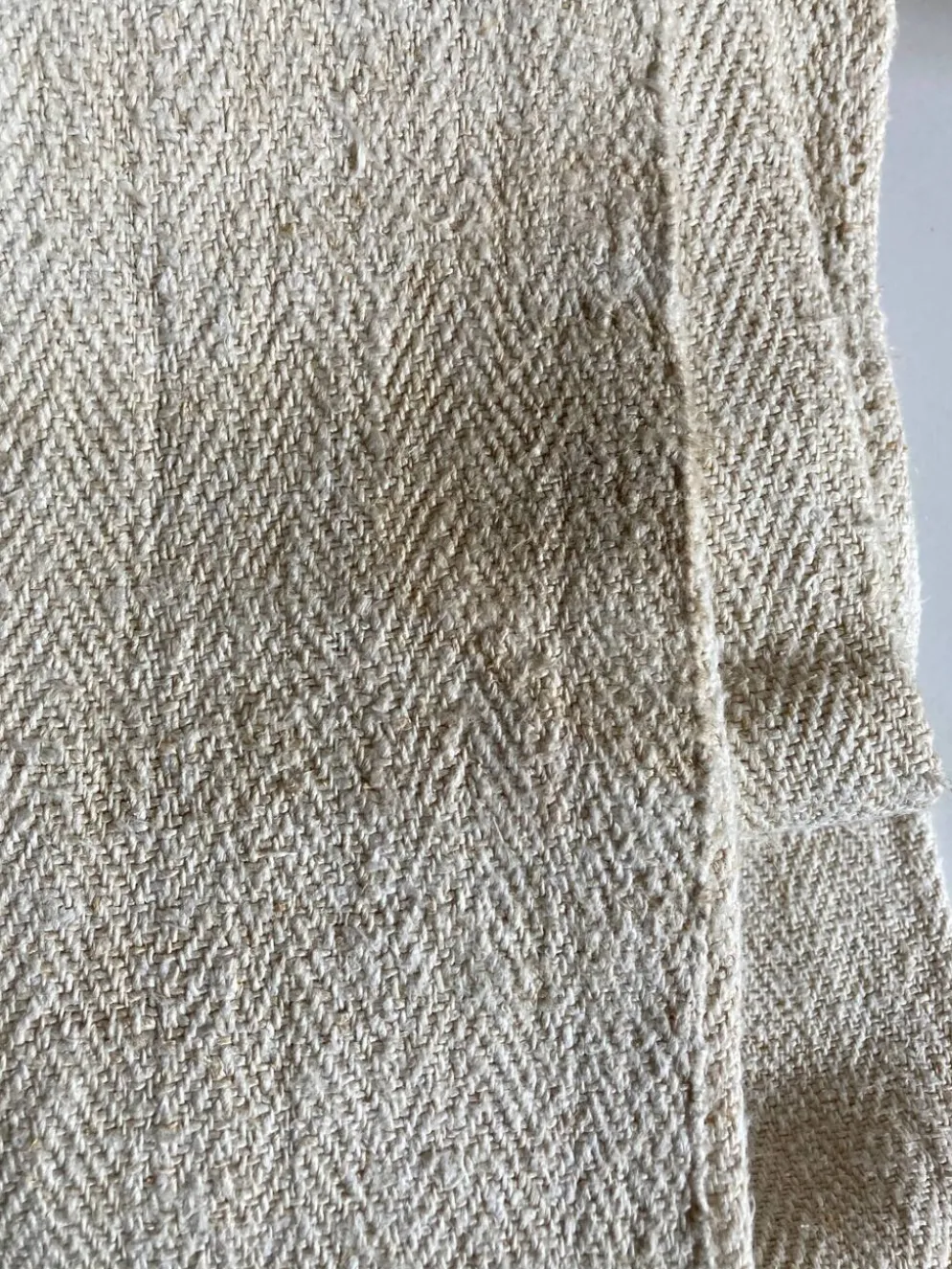 Nappe 5 mètres en toile de chanvre 19e