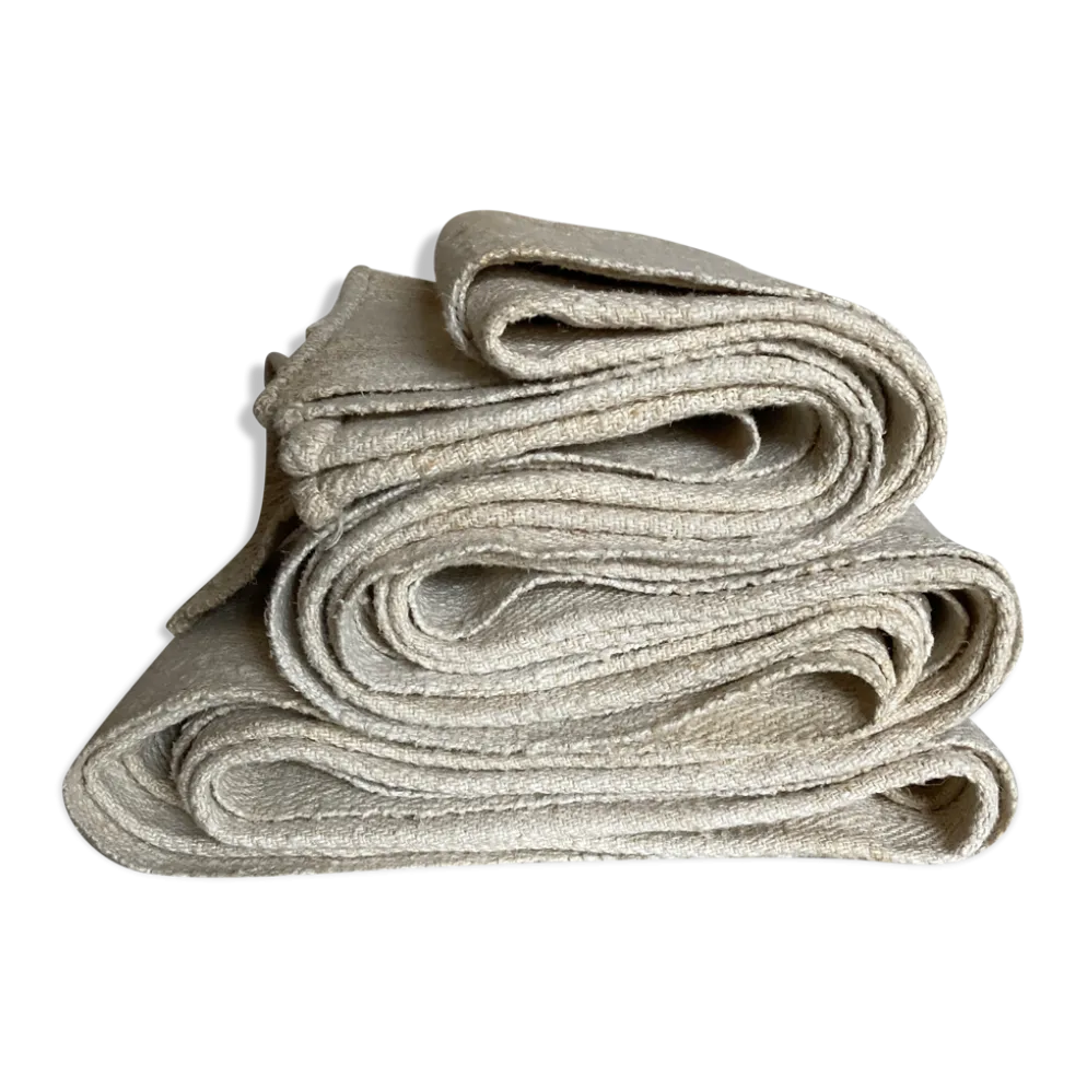 Nappe 5 mètres en toile de chanvre 19e