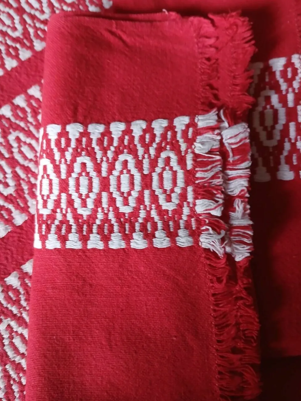 Nappe + 12 serviettes anciennes