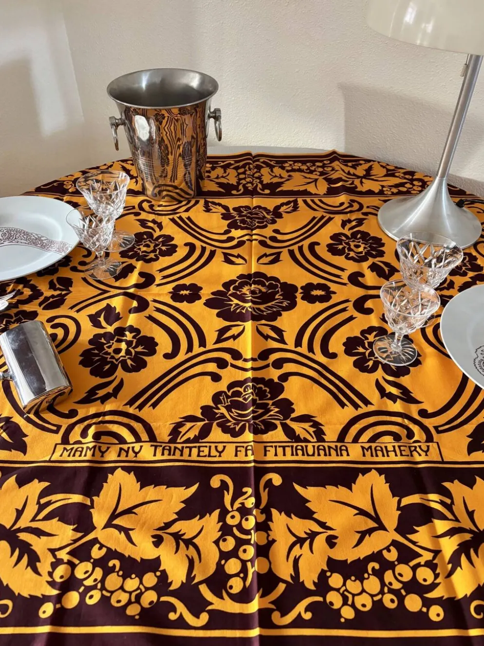 Nappe tenture malgache vintage
