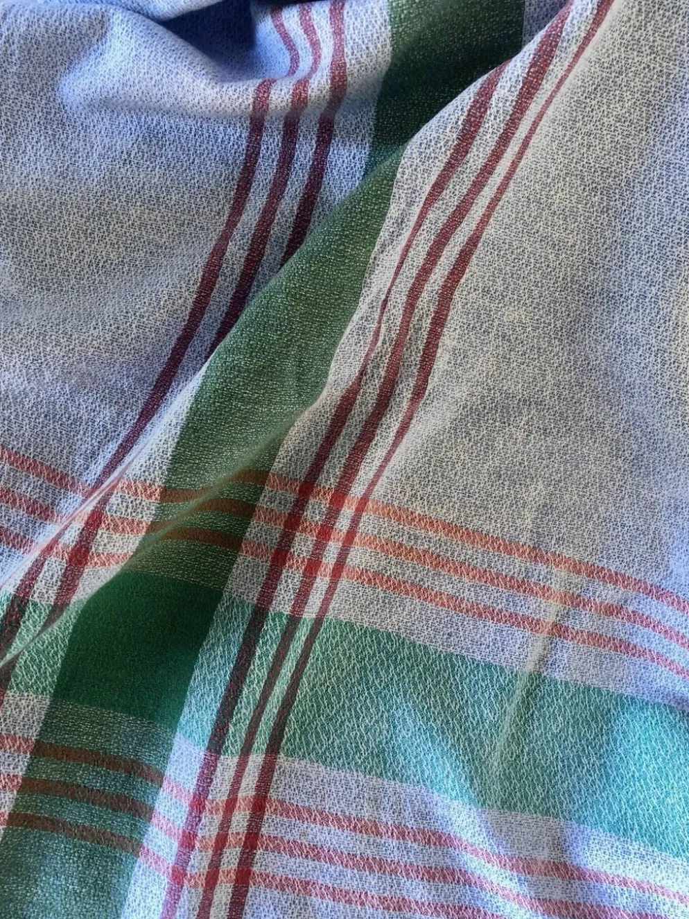 Nappe vintage, bleue à rayures