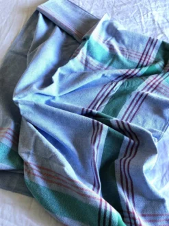 Nappe vintage, bleue à rayures
