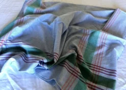 Nappe vintage, bleue à rayures