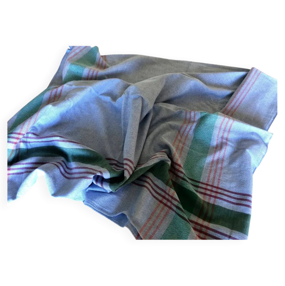 Nappe vintage, bleue à rayures
