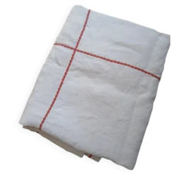 Nappe vintage en lin blanc