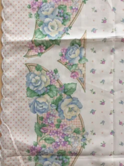 Nappe vintage fleurie rectangulaire