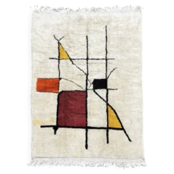 Natura Atlas - Tapis Mrirt sur mesure – Design graphique berbère en laine naturelle