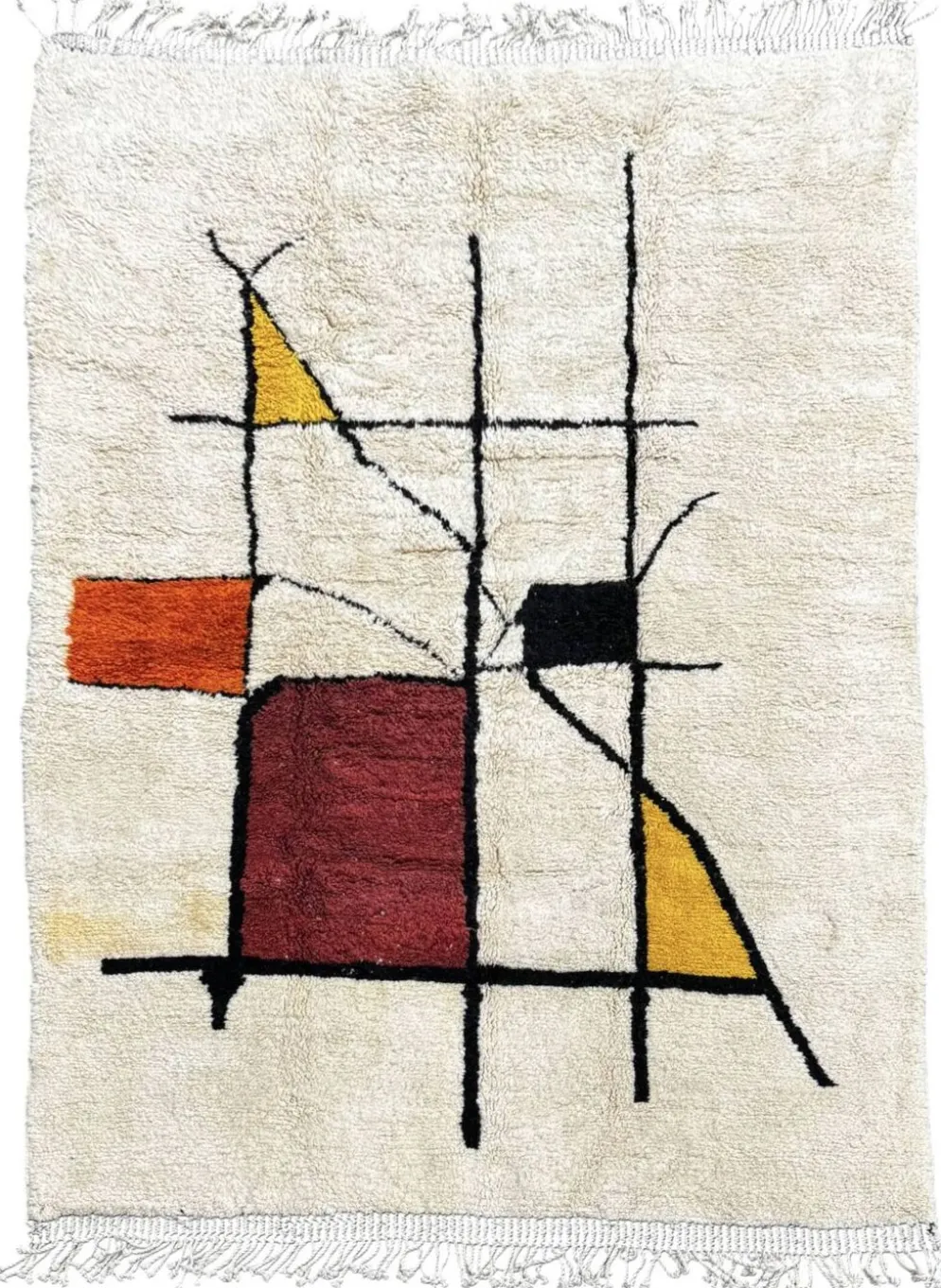 Natura Atlas - Tapis Mrirt sur mesure – Design graphique berbère en laine naturelle
