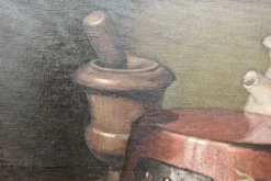 Nature morte aux légumes, huile sur toile signée Angeli Guerino