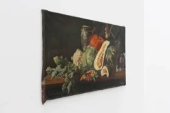 Nature morte avec des légumes et de la poterie par A. Platteau, Belgique, 1935–1936