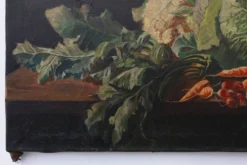 Nature morte avec des légumes et de la poterie par A. Platteau, Belgique, 1935–1936