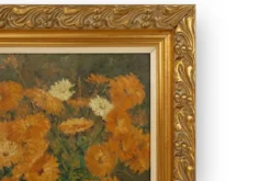Nature morte belge par Jos Pas, 1944 — Fleurs et raisins dans un vase