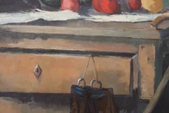 Nature morte impressionniste avec des fruits et des fleurs par J. Geurts, Belgique, 1960