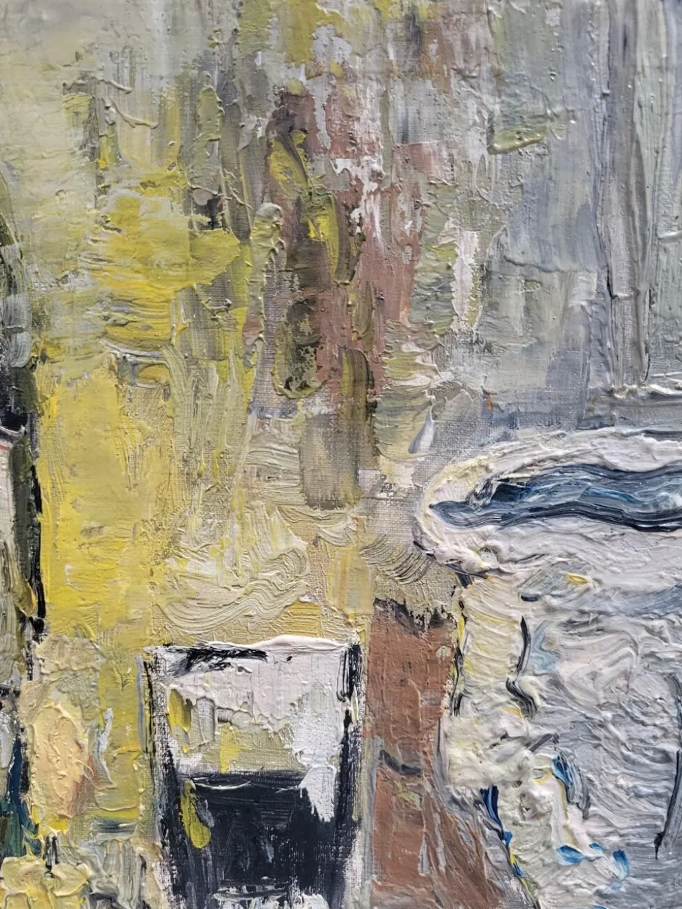 Nature Morte Italienne Expressionniste – Tableau Huile sur toile signé