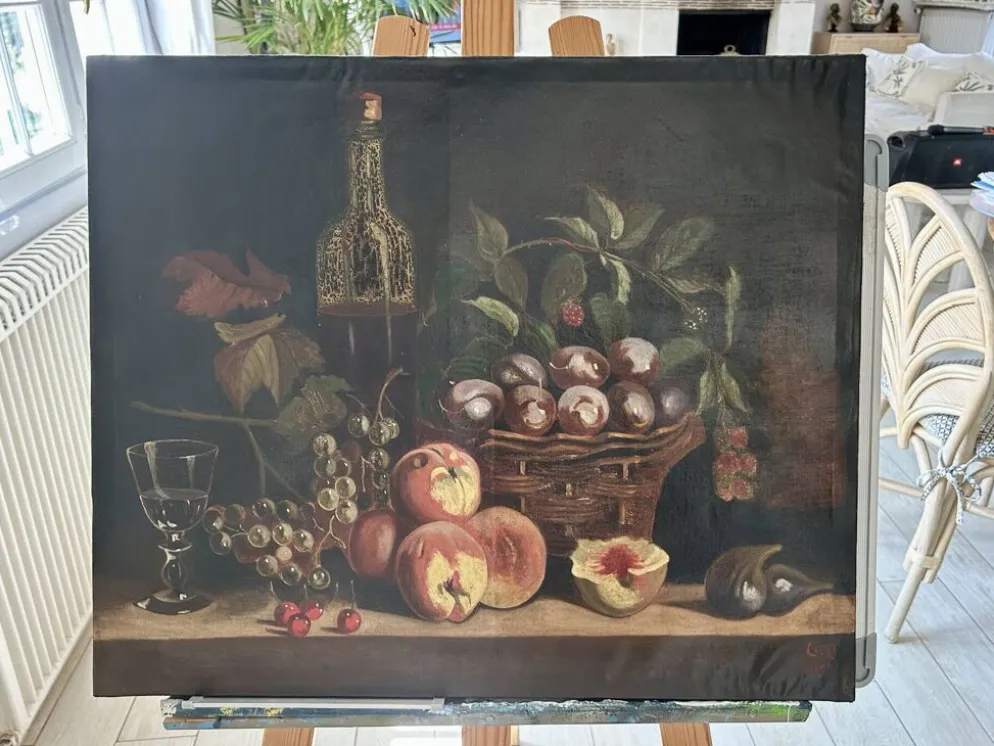 Nature morte réaliste, académique G.B 1904
