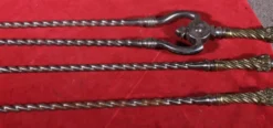 Nécessaire de cheminée début XIX eme acier et bronze