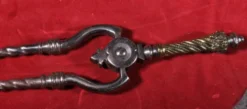Nécessaire de cheminée début XIX eme acier et bronze