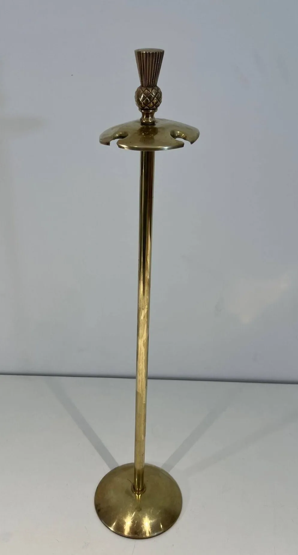 Nécessaire de cheminée de style néoclassique en laiton modèle ananas