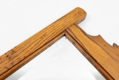 Nom de l'article : Cabinet de rasage en bois français avec miroir, années 1890