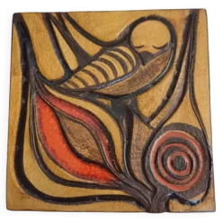 Noomi Backhausen – Soholm Bornholm – Plaque murale en céramique – 1982