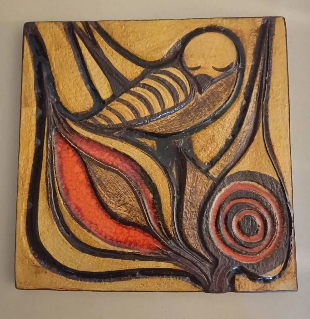 Noomi Backhausen – Soholm Bornholm – Plaque murale en céramique – 1982