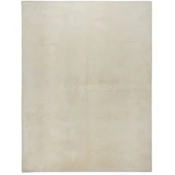 Nouveau tapis Tulu anatolien en beige uni, noué à la main, 100 % laine naturelle non teinte.