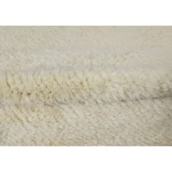 Nouveau tapis Tulu anatolien en beige uni, noué à la main, 100 % laine naturelle non teinte.