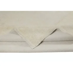 Nouveau tapis Tulu anatolien en beige uni, noué à la main, 100 % laine naturelle non teinte.