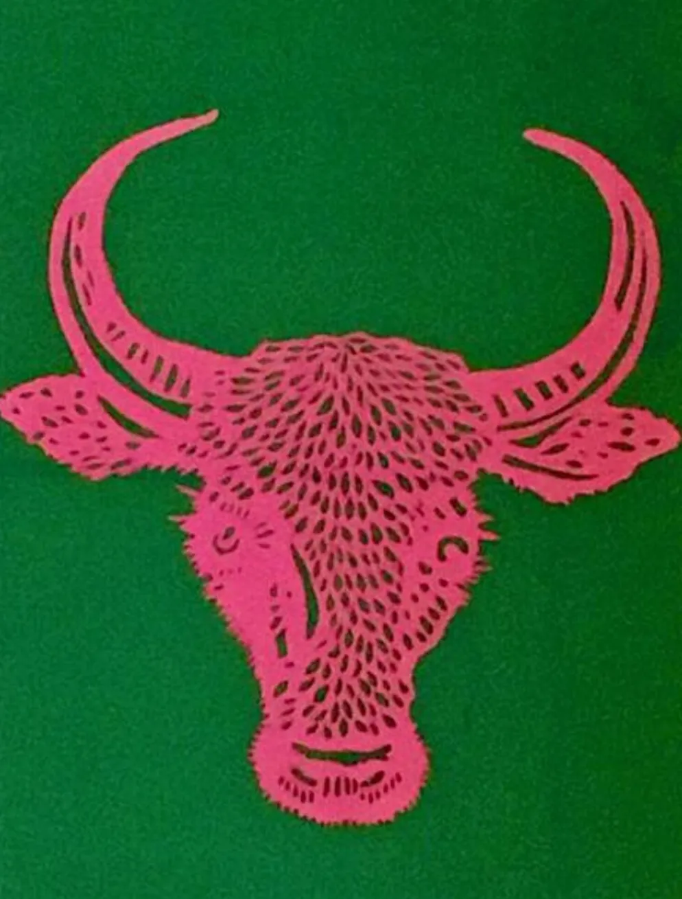 Oeuvre papier de couleur la bête