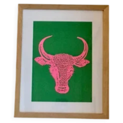 Oeuvre papier de couleur la bête