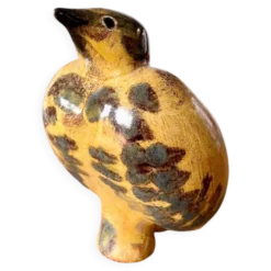 Oiseau décoratif en faïence émaillée, Europe, vers 1960.