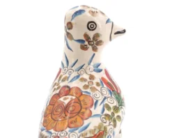 Oiseau folk du Mexique en céramique multicolore, années 70