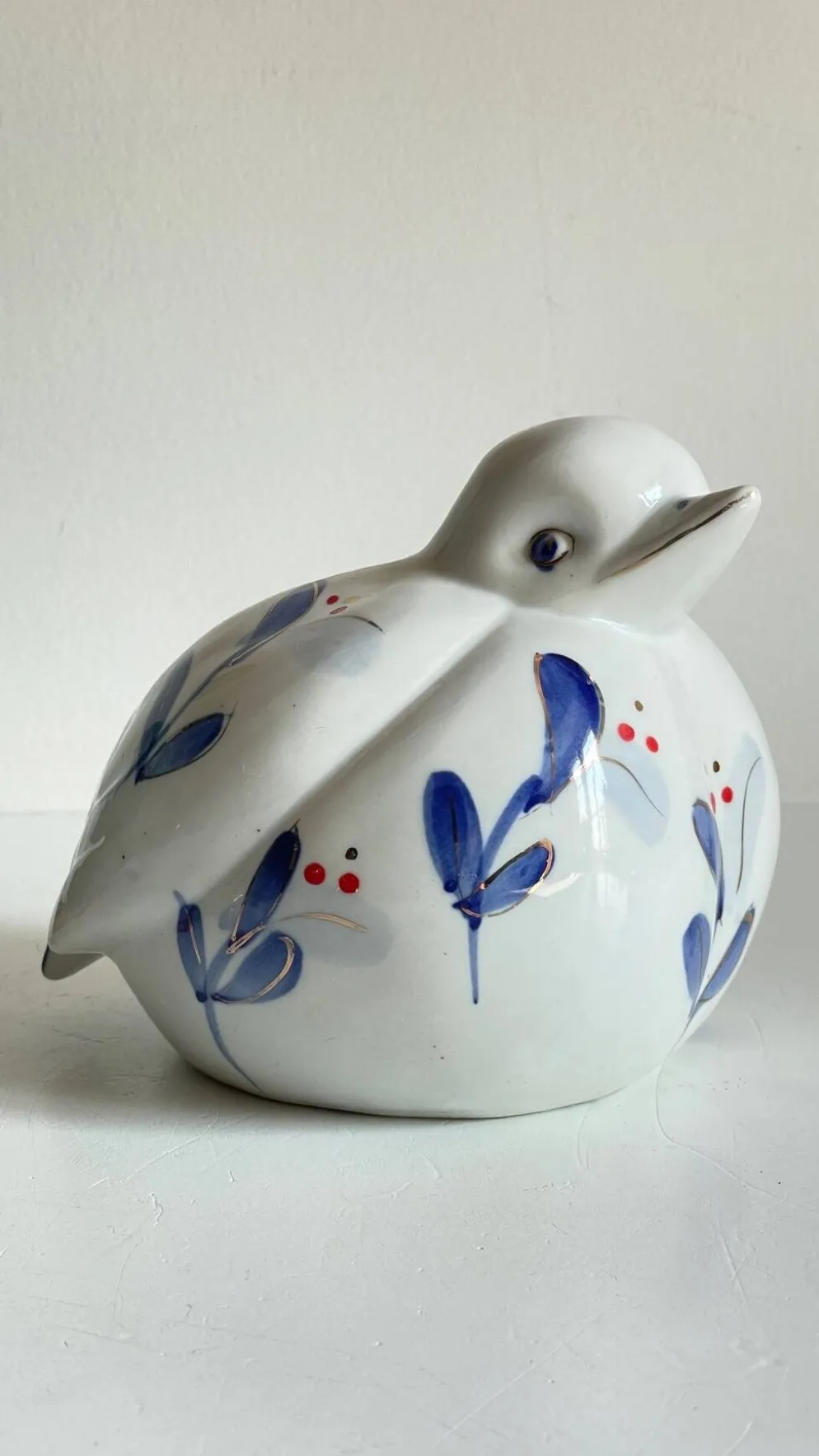 Oiseau vintage en porcelaine chinoise