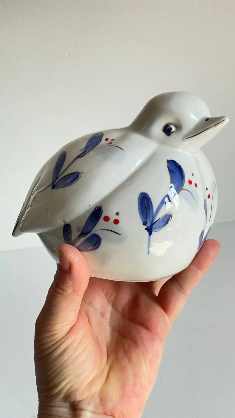 Oiseau vintage en porcelaine chinoise