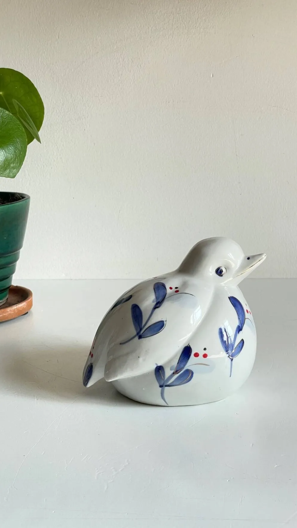 Oiseau vintage en porcelaine chinoise