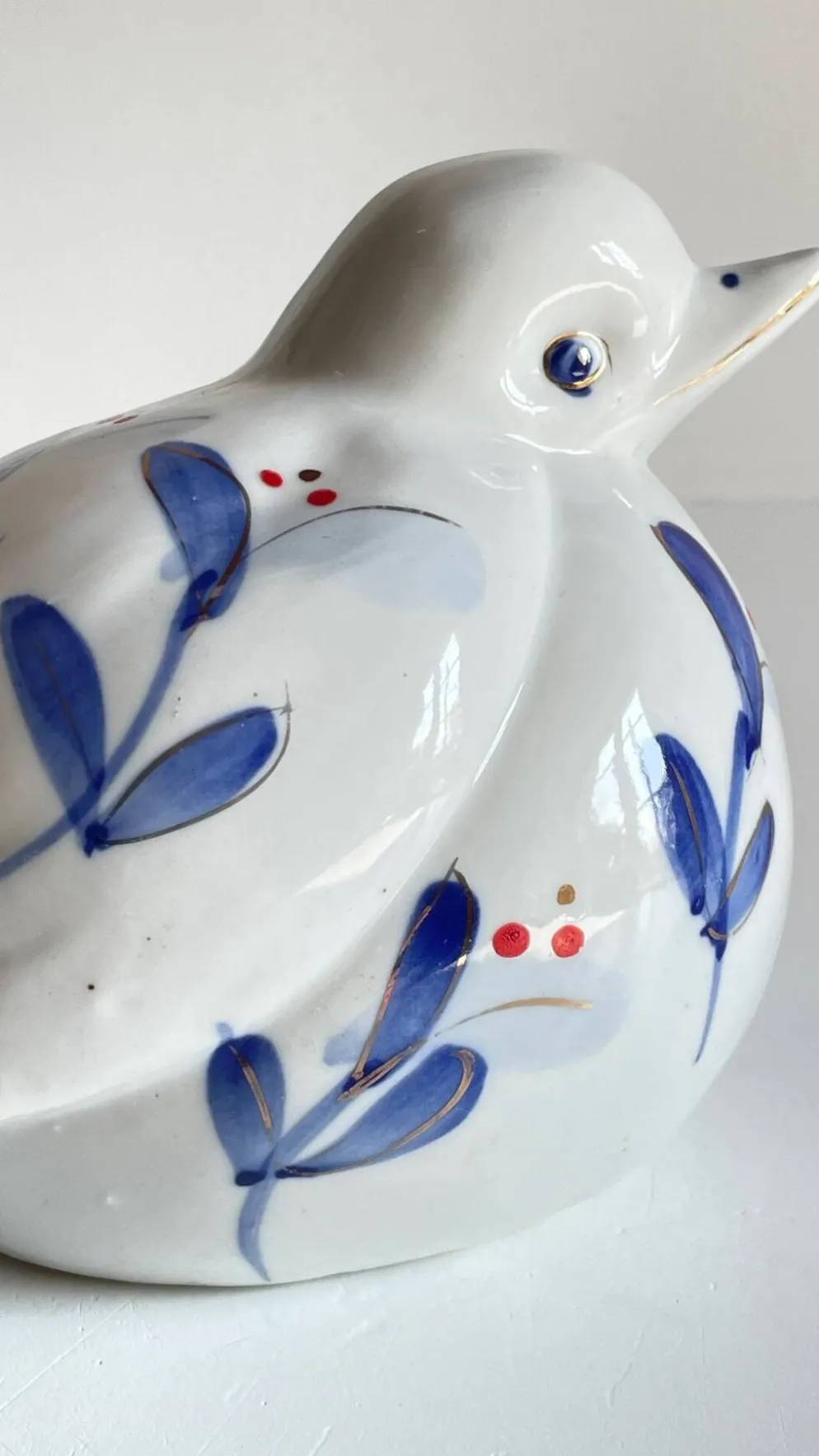 Oiseau vintage en porcelaine chinoise