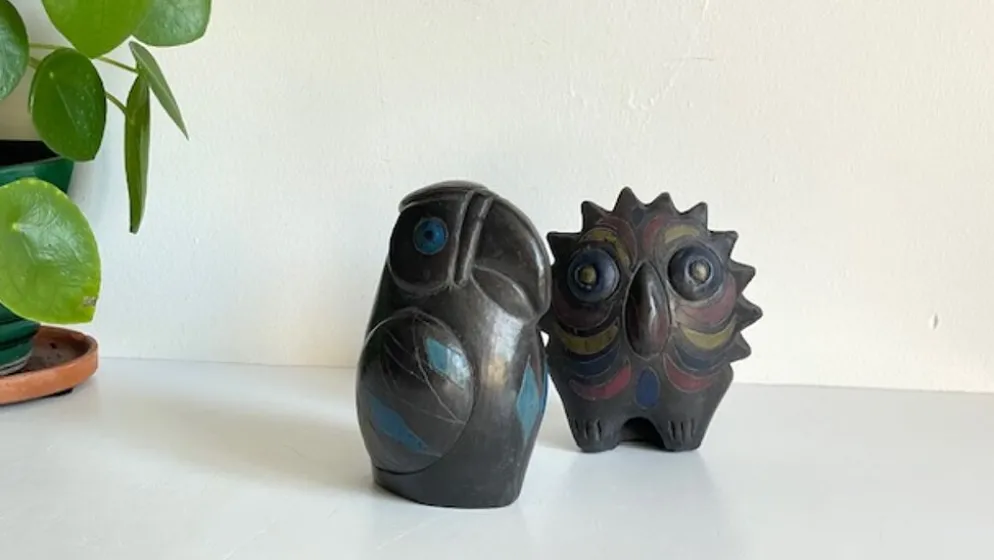 Oiseaux céramique artisanale vintage