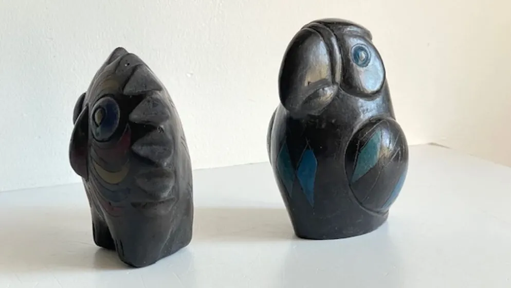Oiseaux céramique artisanale vintage