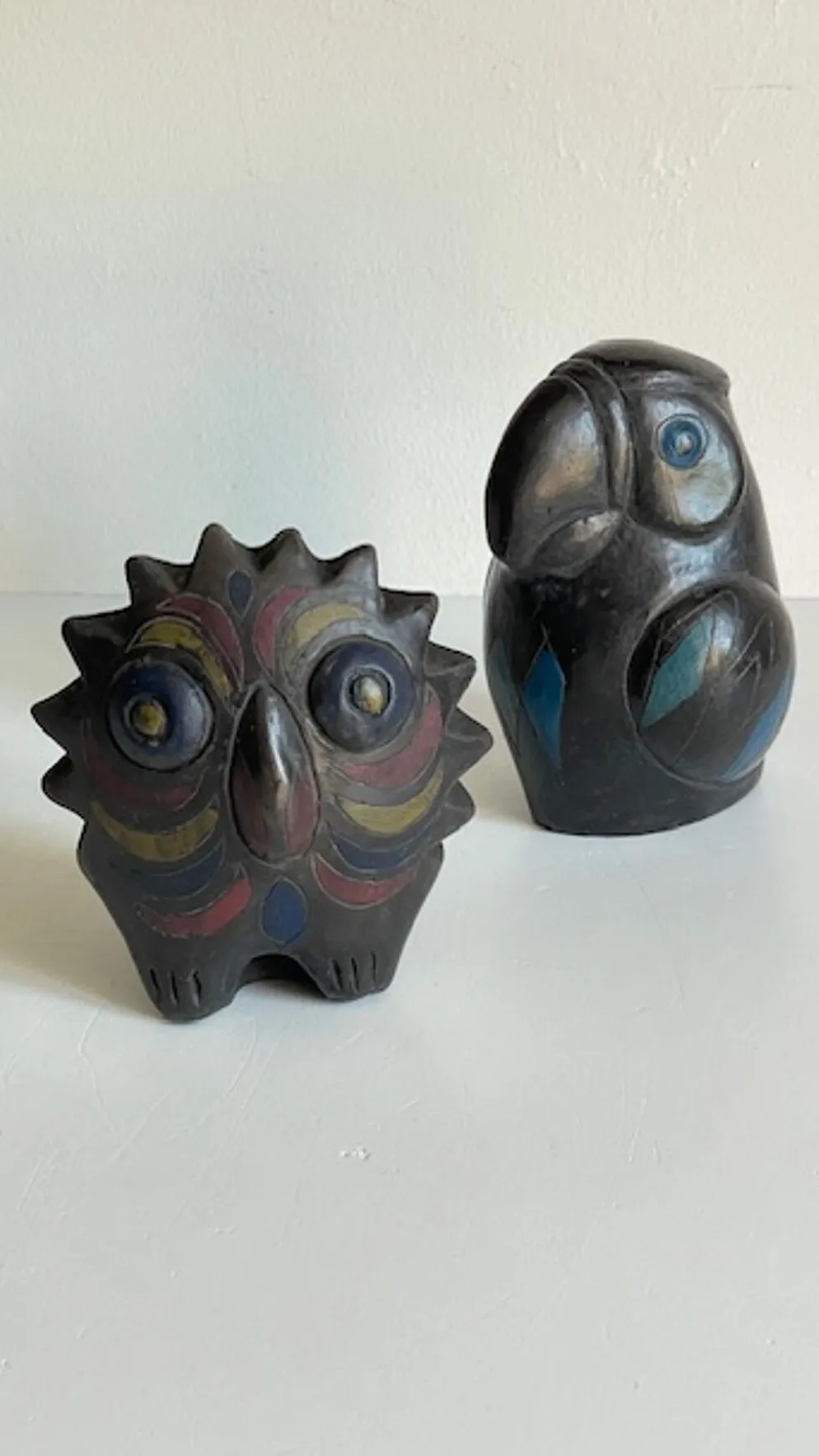 Oiseaux céramique artisanale vintage