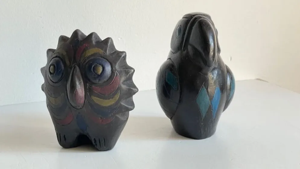 Oiseaux céramique artisanale vintage