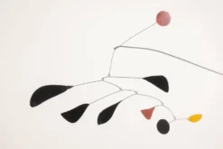 Olivier Vonet Sculpture en métal laqué noir, rouge et jaune. Contemporain