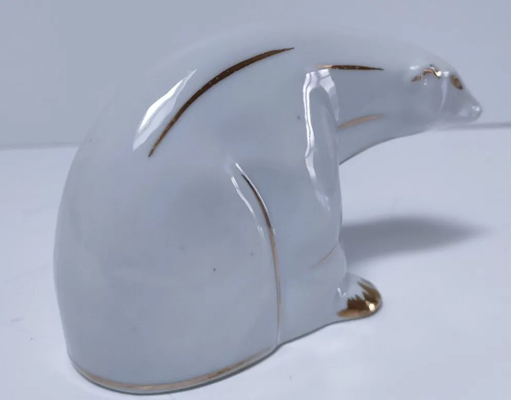 ours polaire art déco porcelaine limoges